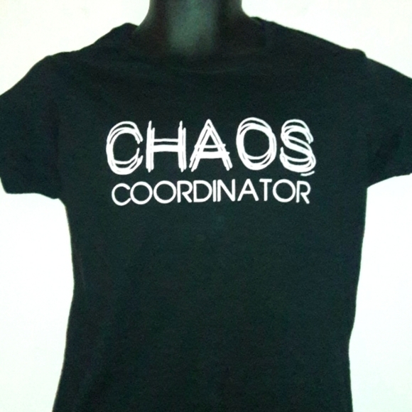 Gildan 'Chaos Coordinator' Black T-shirt, L - Picture 3 of 5